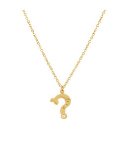 Just my Type Question Mark Necklace set with 1.75mm Diamond Product Photo