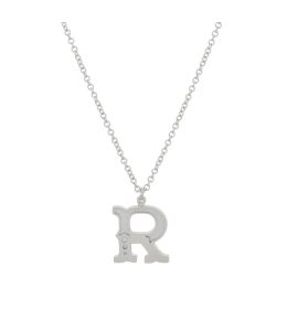 Silver Just my Type Letter R Necklace Product Photo