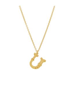 Gold Plate Just my Type Letter U Necklace Product Photo