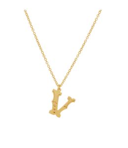 Gold Plate Just my Type Letter V Necklace Product Photo