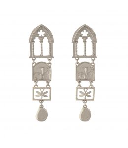 Silver Discovery Window Drop Earrings Product Photo