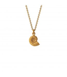 Gold Plate Ammonite Necklace Product Photo