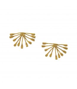 Fanned Seed Pod Stud Earrings Product Photo