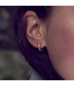 Nest Structure Mini Hoop Earrings