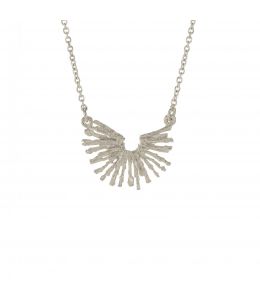 Silver Nest Structure Half-Circle Necklace Product Photo