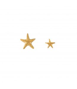 Gold Plate Asymmetric Starfish Stud Earrings Product Photo