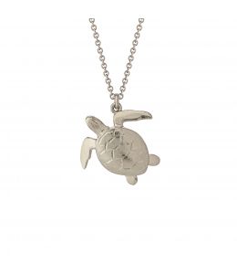 Silver Sea Turtle Necklace Product Photo