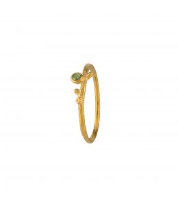Gold Plate Underwater Stacking Ring with Peridot Product Photo