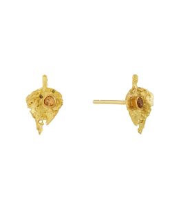 Autumn Leaf Orange Sapphire Studs Product Photo