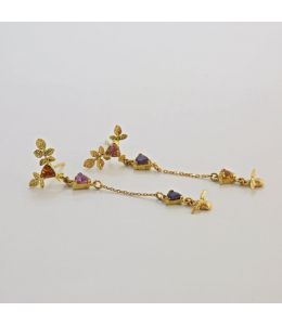 Bee Drop Earrings with Six Trillion Ethical Sapphires