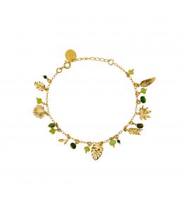 Tropical Leaf Charm Bracelet Product Photo