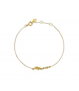 18ct Yellow Gold Teeny Tiny Plume Champagne Diamond Bracelet Product Photo