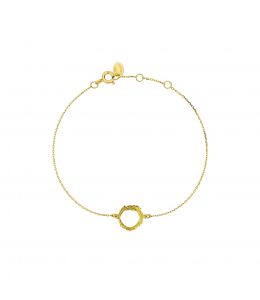 18ct Yellow Gold Plume Loop Bracelet Product Photo