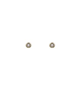 18ct White Gold Champagne Diamond Stud Earrings Product Photo