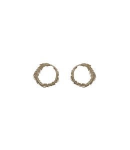 18ct White Gold Plume Loop Stud Earrings Product Photo