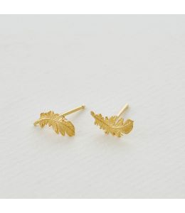 Plume Feather Stud Earrings