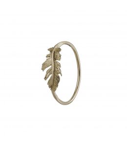 18ct White Gold Plume Ring Product Photo