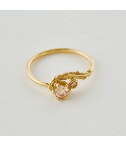 Wisp & Double Champagne Diamond Ring