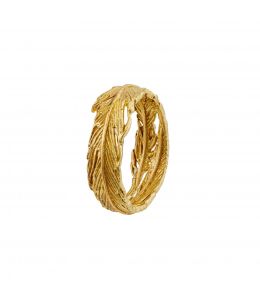 Wide Plume Wreath Ring