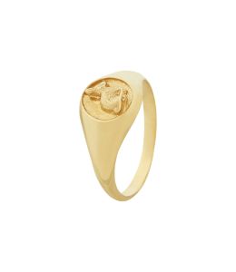 Rabbit Cameo Signet Ring Product Photo