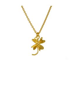 Gold Plate Lucky Clover Necklace Product Photo