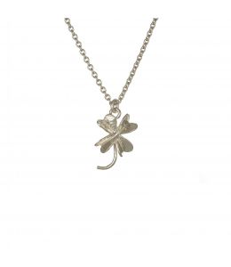 Silver Lucky Clover Necklace Product Photo