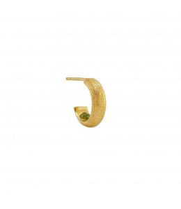 Hans Single Hoop Earring with Hidden Green Tourmaline Product Photo