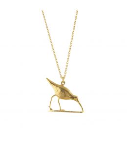 Wading Curlew Necklace on Paper