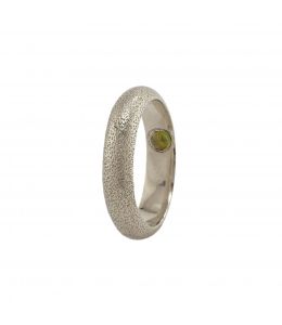 Silver Hans D-Shape Hidden Green Tourmaline Ring Product Photo