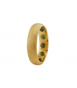 18ct Yellow Gold The Nottingham D-Shape Hidden Green Tourmaline Ring Product Photo