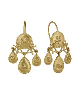 Gold Plate Gratitude for Nature Girandole Earrings Product Photo