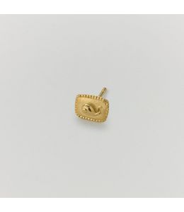Rectangular Ex-voto Snail Single Stud Earring