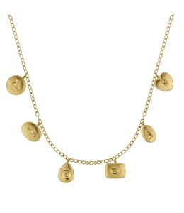 Gold Plate Sensory Devotion Large Charm Necklace Product Photo