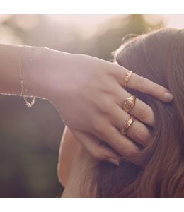 Sense of Sight Eye Teardrop Signet Ring