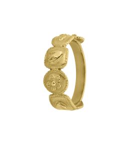 Gold Plate Gratitude for Nature Half Wreath Ring Product Photo