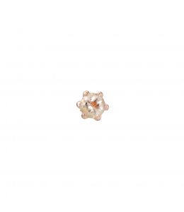 Rose Gold Plate Single Ornate Green Amethyst Stud Product Photo