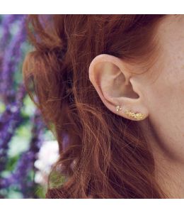 Floral Curve Single Stud Earring