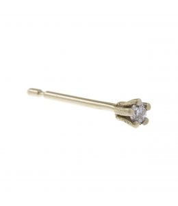 18ct White Gold Single Diamond Stud Earring Product Photo Secondary Angle
