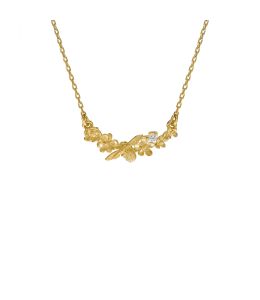 Floral Curve Diamond Necklace