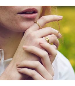 Signet Ring with Itsy Bitsy Bee