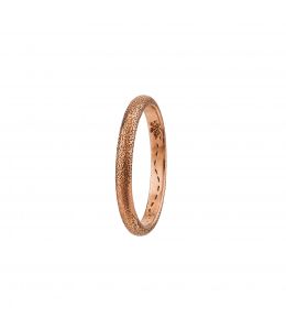 18ct Rose Gold 2mm Bee Texture Band with Hidden Engraving Product Photo