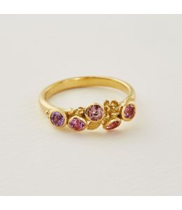 Beekeeper Nectar Ring with Five 'Hot House' Sapphires