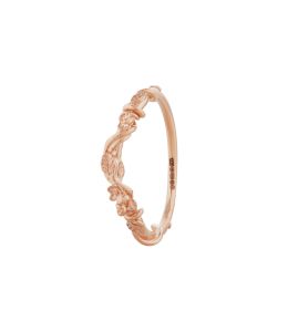 18ct Rose Gold Beekeeper Half Curve Vine Ring with Floral Details Product Photo