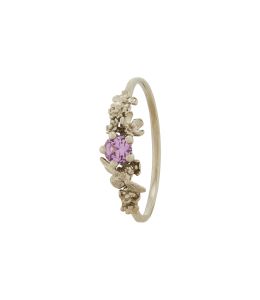 18ct White Gold Beekeeper Garden Ring with Pink Sapphire Product Photo