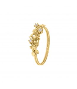 Beekeeper Twist Ring with Three Diamonds Product Photo