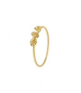 18ct Yellow Gold Fine Ring with Itsy Bitsy Bee & Floral Details Product Photo