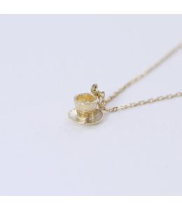 Teeny Tiny Cup & Saucer Necklace