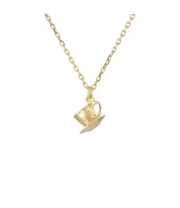 Teeny Tiny Cup & Saucer Necklace | Alex Monroe Fine Jewellery