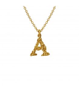 Fine Floral Letter A Necklace