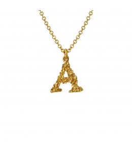 Fine Floral Letter A Necklace